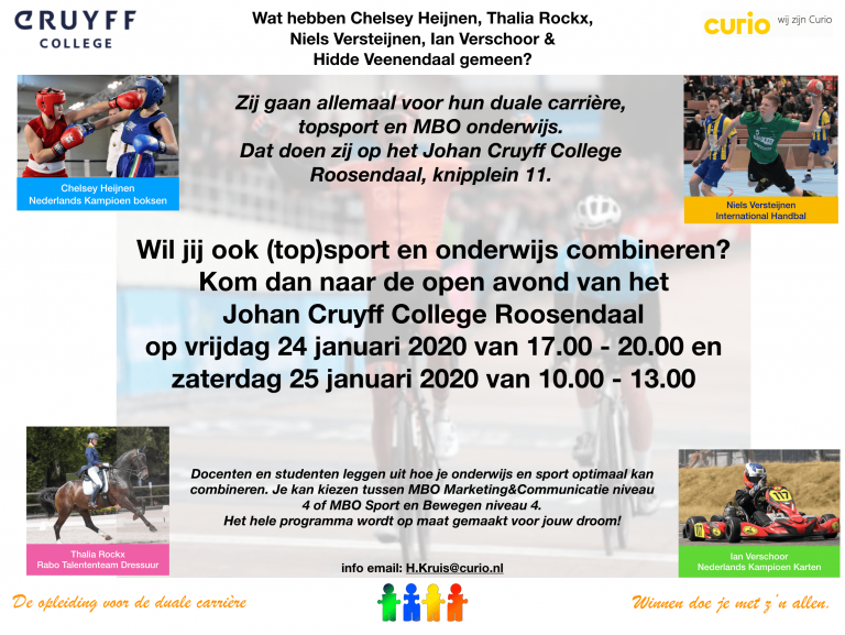 Cruyff College Roosendaal biedt studentsporters een plek aan