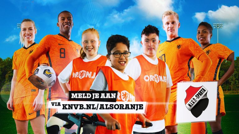 N.I.V.O.-SPARTA KLEURT ORANJE.