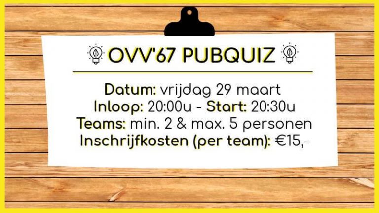 De OVV’67 Pubquiz!