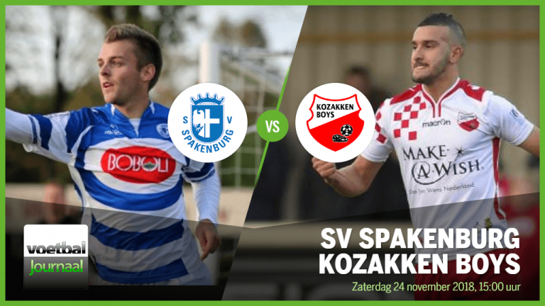 Spakenburg neemt het op tegen Kozakken Boys