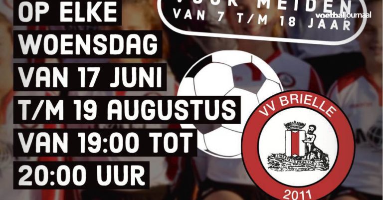 Voetballen in de zomer voor meiden, bij VV Brielle