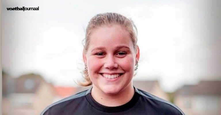 Pechvogel Britt Kavelaars van VV Zwaluwe Vr-2 bezig met lange revalidatie