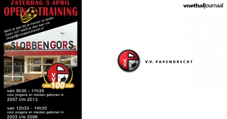 Open trainingsdag voor jeugd bij VV Papendrecht
