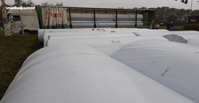 Voortgang kunstgrasveld bij VV Alblasserdam