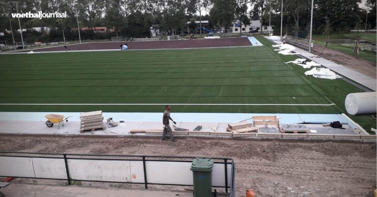 Voortgang kunstgrasveld VV Alblasserdam