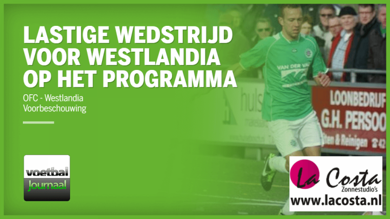 Lastige wedstrijd voor Westlandia(zo) op het programma