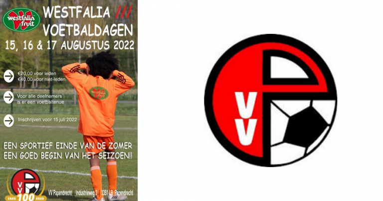Inschrijven VV Papendrecht voetbaldagen tot 15 juli