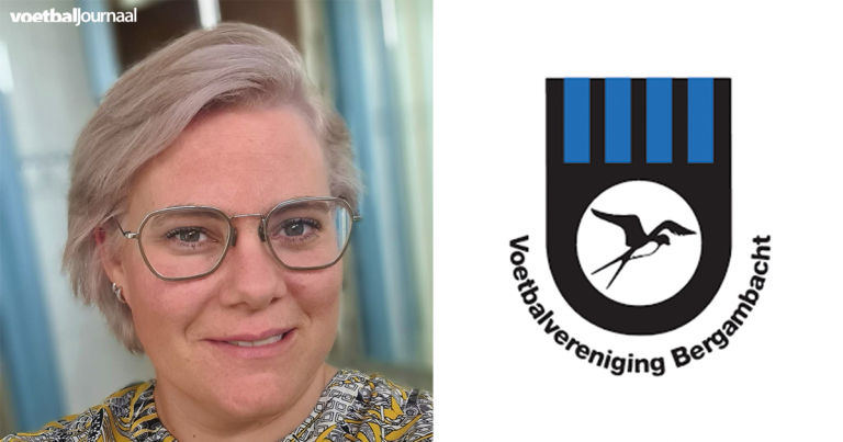 Rianne Vermeulen op de voorzittersstoel van  VV Bergambacht