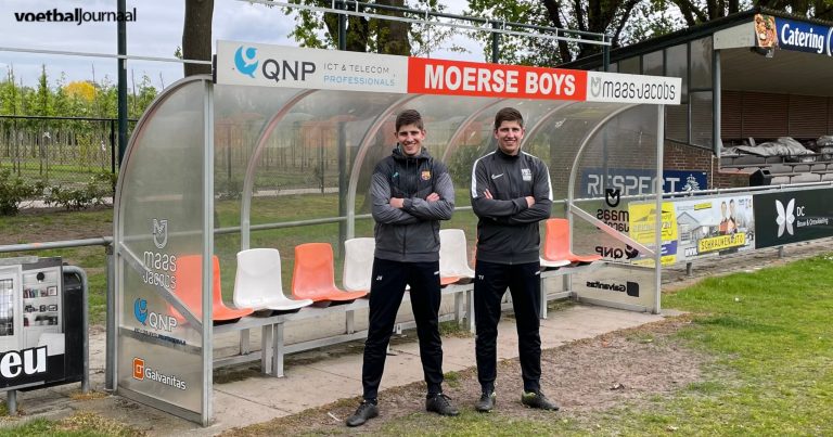 Jacco en Tygo Verschuren vonden bij Moerse Boys noodgedwongen hun passie in het trainersvak