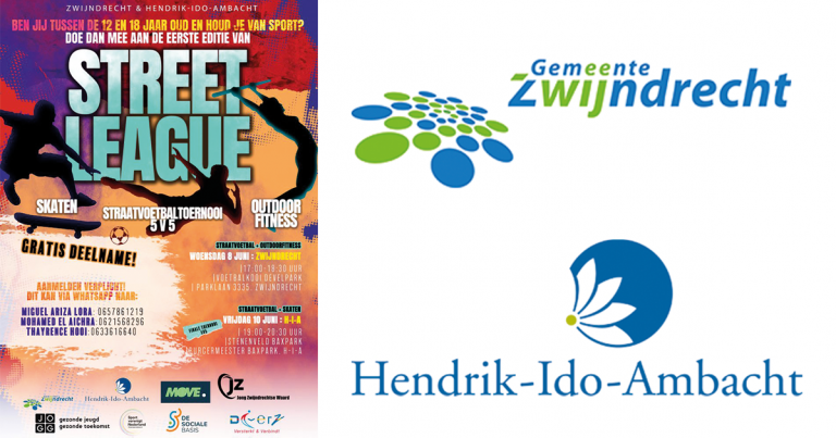 Eerste editie van ‘Streetleague’ georganiseerd door de gemeente Zwijndrecht en Hendrik Ido Ambacht 