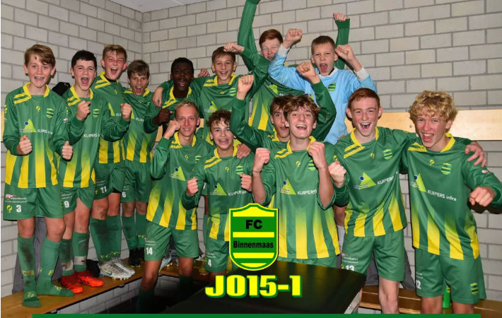 FC Binnenmaas JO15-1 kampioen en promoveert naar Divisie-6