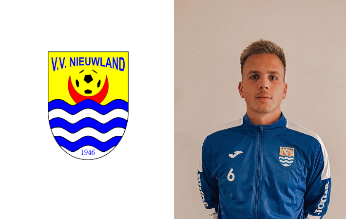 VV Nieuwland Aanvoerder Jethro Meerman is met zijn coaching erg belangrijk in de jonge ploeg