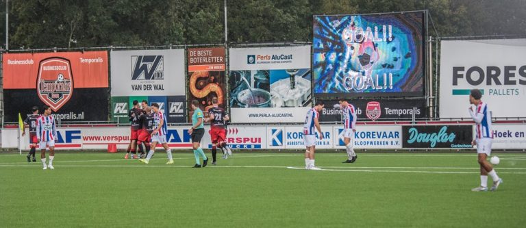 Puntenjacht gestaakt door onweer