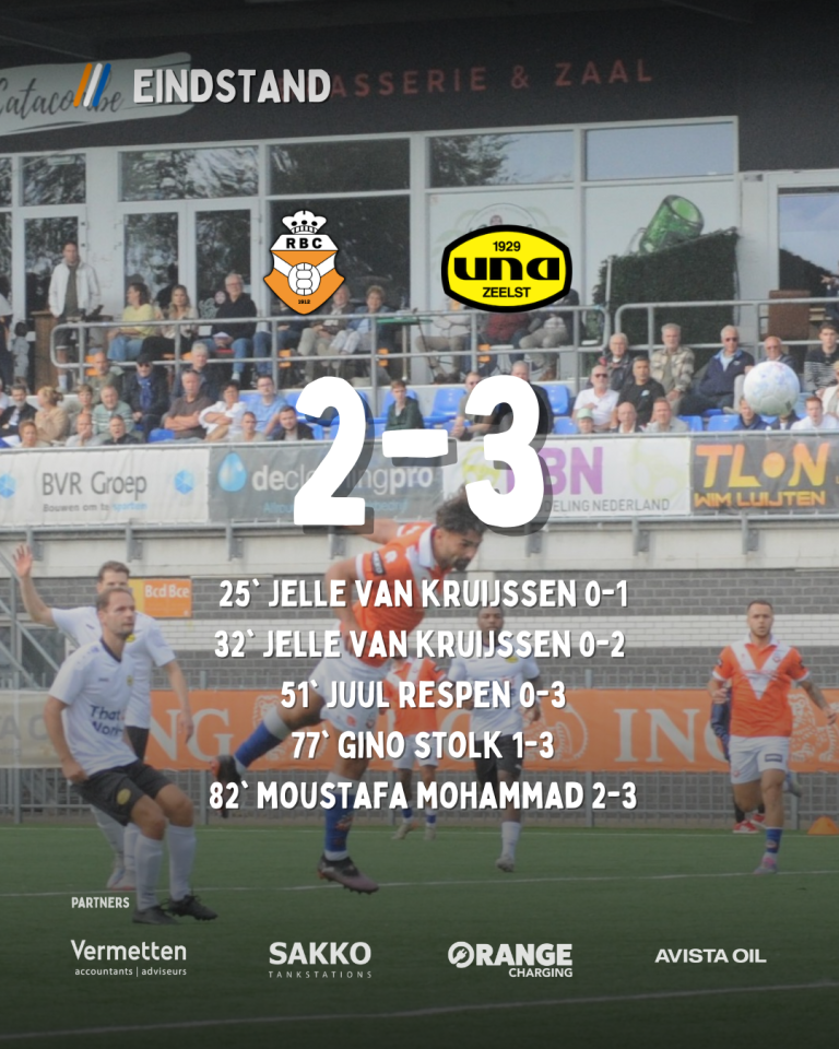 RBC verliest van UNA en verlaat het veld met negen man