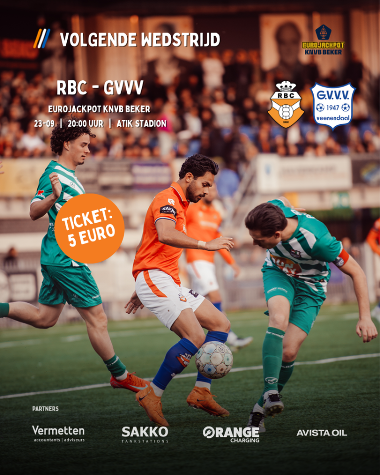 RBC ontvangt GVVV in de strijd om de Eurojackpot KNVB Beker