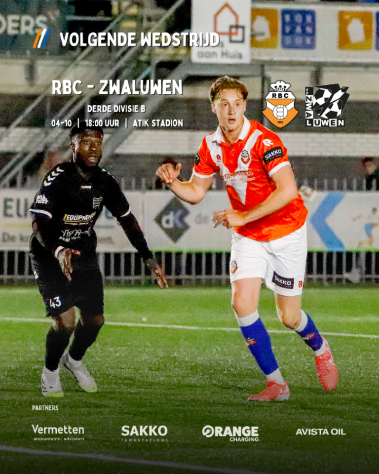 RBC speelt zaterdagavond tegen Zwaluwen