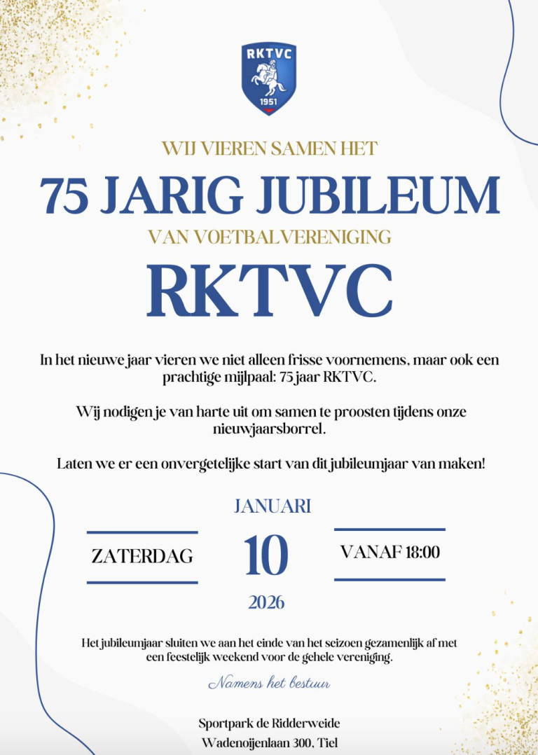 RKTVC viert groots feest met 75-jarig jubileum