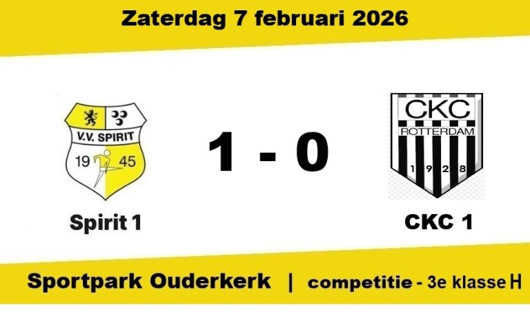 Spirit loopt met moeizaam overwinning op ckc in op koploper hardinxveld